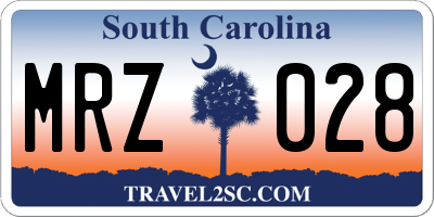 SC license plate MRZ028