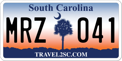 SC license plate MRZ041