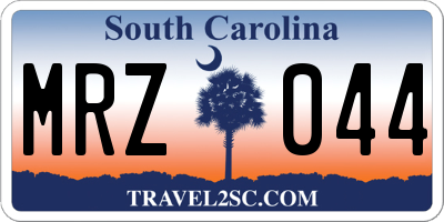SC license plate MRZ044