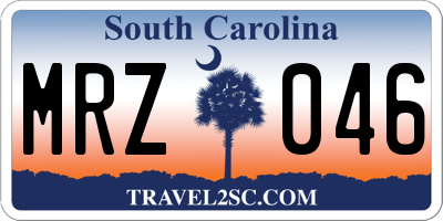 SC license plate MRZ046