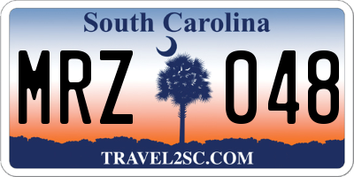 SC license plate MRZ048