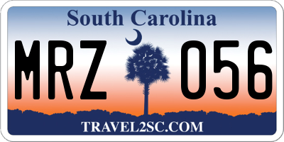 SC license plate MRZ056