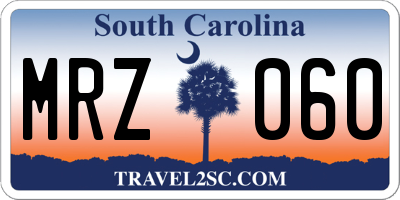 SC license plate MRZ060