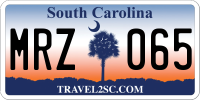 SC license plate MRZ065