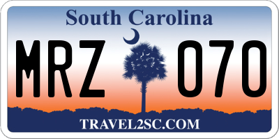 SC license plate MRZ070
