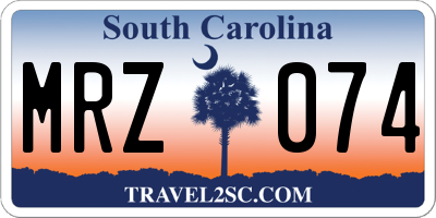 SC license plate MRZ074