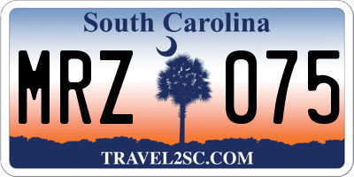 SC license plate MRZ075