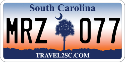 SC license plate MRZ077