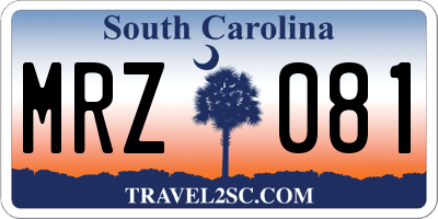 SC license plate MRZ081