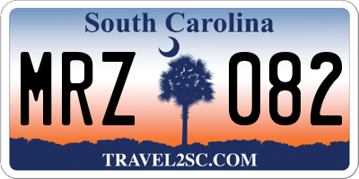 SC license plate MRZ082