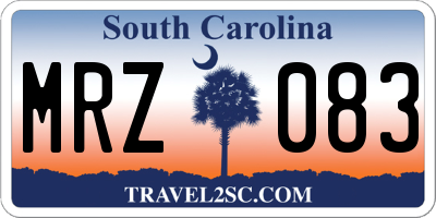 SC license plate MRZ083