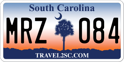 SC license plate MRZ084