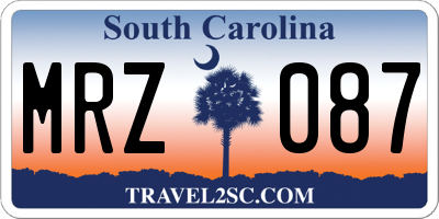 SC license plate MRZ087