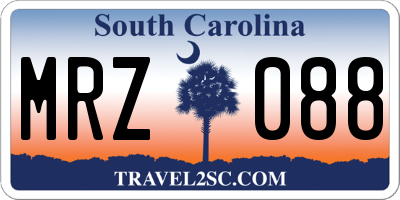 SC license plate MRZ088