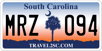 SC license plate MRZ094