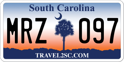 SC license plate MRZ097
