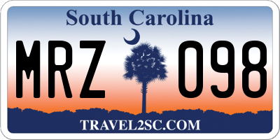 SC license plate MRZ098