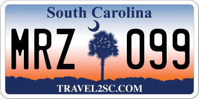 SC license plate MRZ099