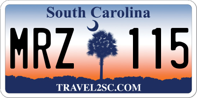 SC license plate MRZ115