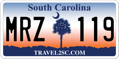 SC license plate MRZ119