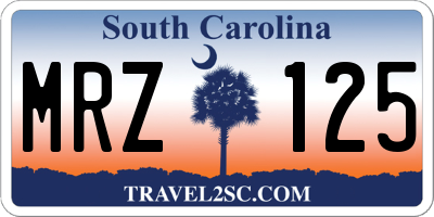 SC license plate MRZ125