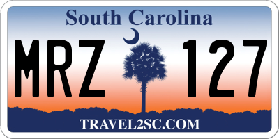 SC license plate MRZ127