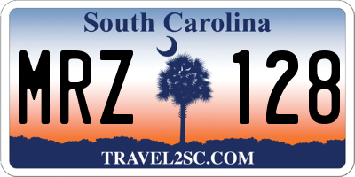 SC license plate MRZ128