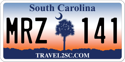 SC license plate MRZ141