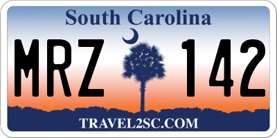 SC license plate MRZ142