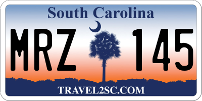SC license plate MRZ145