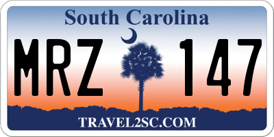 SC license plate MRZ147
