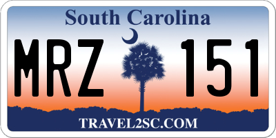 SC license plate MRZ151