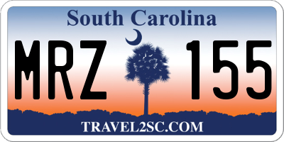 SC license plate MRZ155