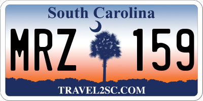 SC license plate MRZ159