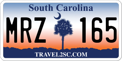 SC license plate MRZ165