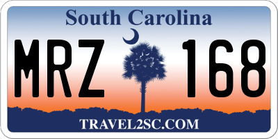 SC license plate MRZ168