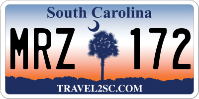 SC license plate MRZ172