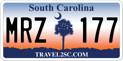 SC license plate MRZ177
