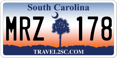 SC license plate MRZ178
