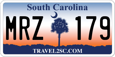 SC license plate MRZ179
