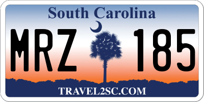 SC license plate MRZ185