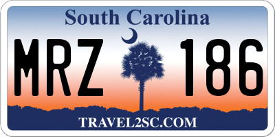 SC license plate MRZ186