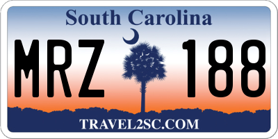 SC license plate MRZ188