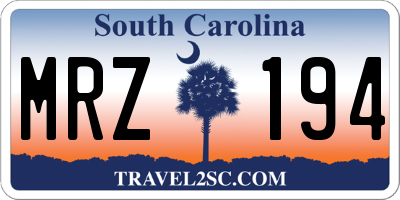 SC license plate MRZ194