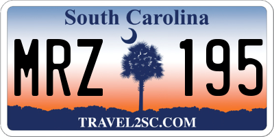 SC license plate MRZ195