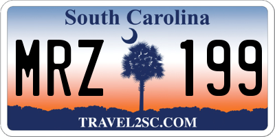 SC license plate MRZ199