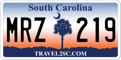 SC license plate MRZ219