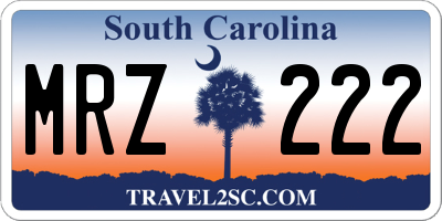 SC license plate MRZ222