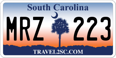 SC license plate MRZ223