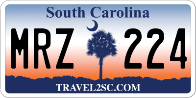 SC license plate MRZ224